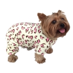 Blue/red dog fleece pajamas